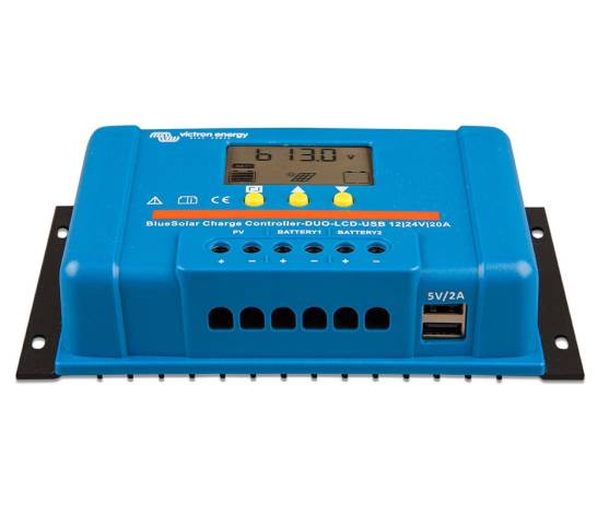 Regulador de carga VICTRON BlueSolar PWM DUO LCD&USB 12/24V - 20A