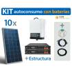 Kit solar autoconsumo con baterías de litio - 2800Wp | 4.800 Wh