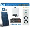 Kit solar autoconsumo con baterías de litio - 3360Wp | 4800 Wh
