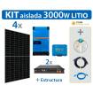 Kit solar vivienda aislada 3000W - Litio