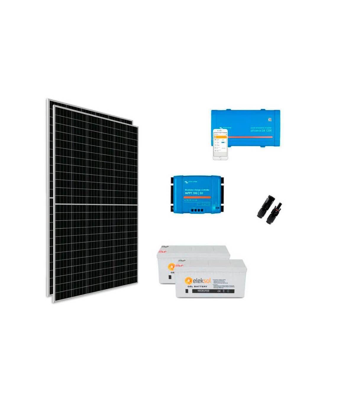 Kit solar camper 415W con batería de 550Ah y convertidor CC/CC - Fusión  Energía Solar