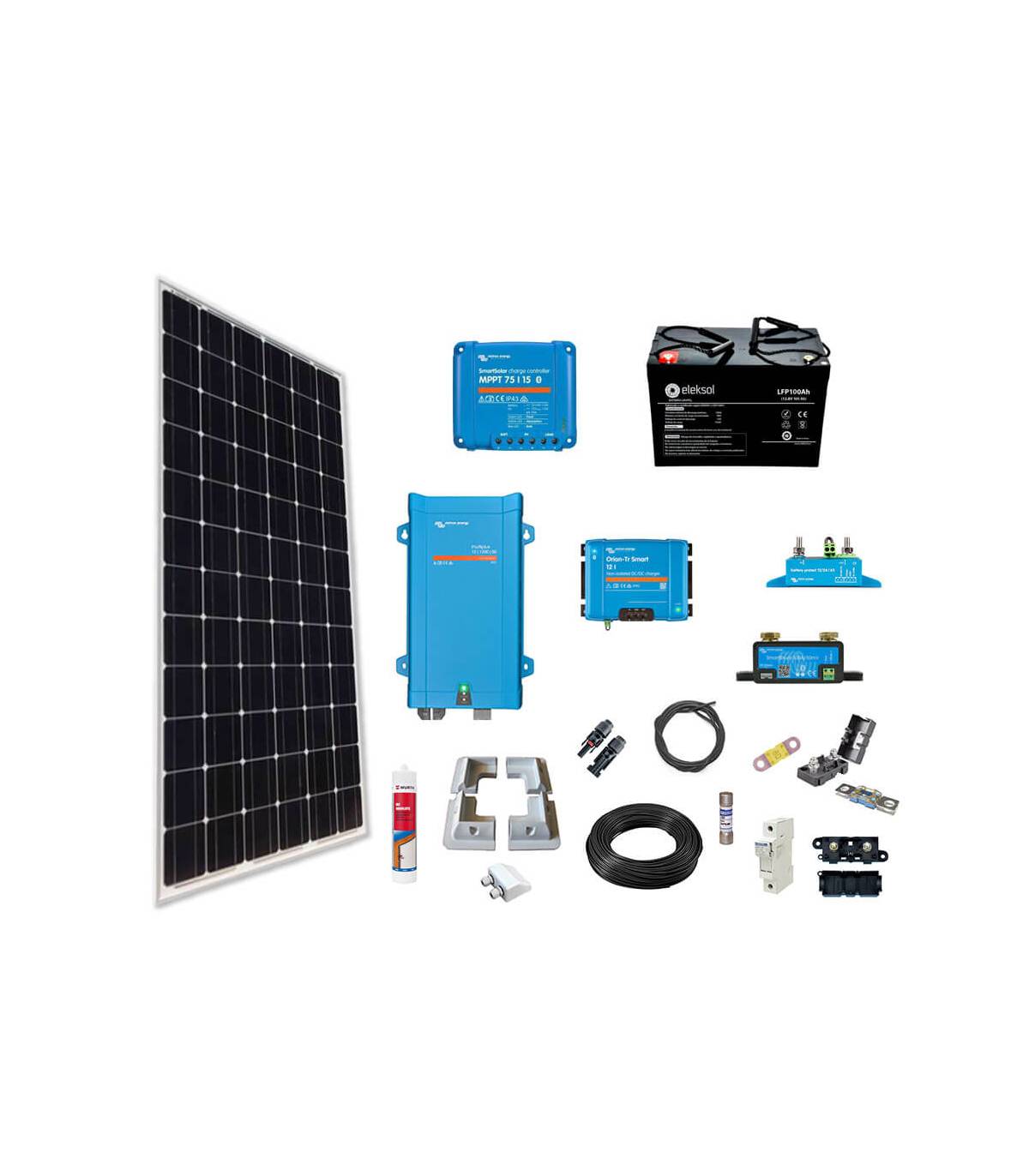 kit solar victron 215W + MPPT 75/15 especial camper autocaravana