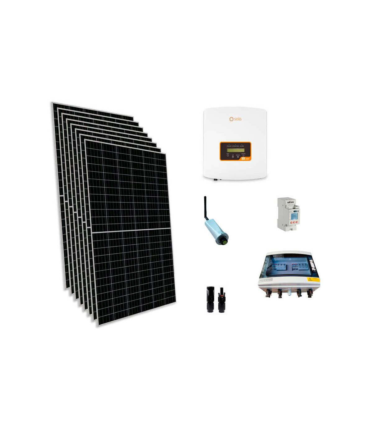 Kit solar fotovoltaico autoconsumo con Solis 3kWp 12720Wh/día