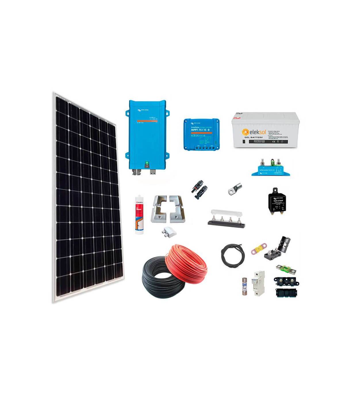215W VICTRON ENERGY SOLAR PANEL KIT WITH 15A BLUETOOTH SMART MPPT