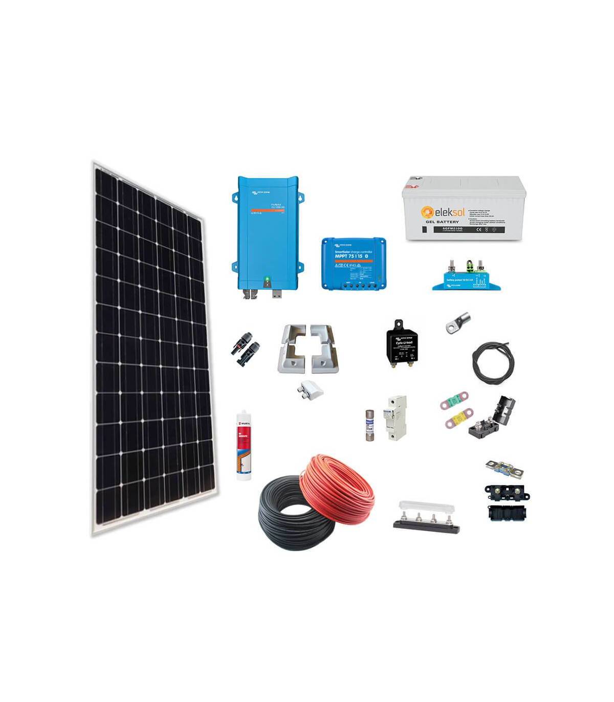 Kit solar camper 12V con batería - Fusión Energía Solar